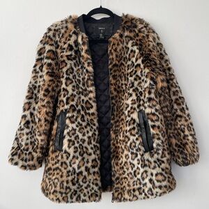 Forever 21 Animal Print Teddy Jacket